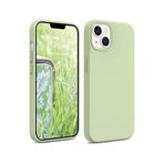 Lavderuar iPhone 14 Plus / 15 Plus ile Uyumlu İçi Kadife Lansman Silikon Kılıf – Kamera Korumalı, Darbe Emici, Premium Yumuşak Kapak Fıstık Yeşili