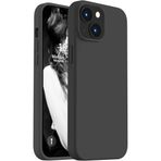 Lavderuar iPhone 14 Plus / 15 Plus ile Uyumlu İçi Kadife Lansman Silikon Kılıf – Kamera Korumalı, Darbe Emici, Premium Yumuşak Kapak Siyah