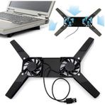 Lavderuar Portatif Ekonomik Laptop Soğutucu Stand - Çift Fanlı Fiyat Performans Ürünü - Katlanabilir Kolay Taşınabilir Notebook Soğutucu