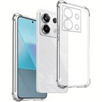 Lavderuar Xiaomi Note 13 Pro 4G İle Uyumlu Yüksek Kalite Köşe Korumalı Darbe Emici Yapı Şeffaf Silikon Telefon Kılıfı-SR