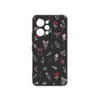 Lavderuar Xiaomi Redmi 12 Uyumlu Karikatür Desenli Telefon Kılıfı – Şık ve Dayanıklı Silikon Koruma, Çizilmelere ve Darbelere Karşı Dayanıklı Siyah Tasarım (flowersdream)