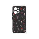 Lavderuar Xiaomi Redmi 12 Uyumlu Karikatür Desenli Telefon Kılıfı – Şık ve Dayanıklı Silikon Koruma, Çizilmelere ve Darbelere Karşı Dayanıklı Siyah Tasarım (flowersdream)