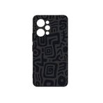 Lavderuar Xiaomi Redmi 12 Uyumlu Karikatür Desenli Telefon Kılıfı – Şık ve Dayanıklı Silikon Koruma, Çizilmelere ve Darbelere Karşı Dayanıklı Siyah Tasarım (labirent)
