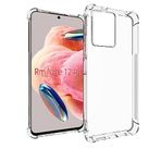 Lavderuar Xiaomi Redmi Note 12 4G İle Uyumlu Yüksek Kalite Köşe Korumalı Darbe Emici Yapı Şeffaf Silikon Telefon Kılıfı-SR