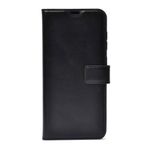 Lavderuar Xiaomi Redmi Note 12S Uyumlu Siyah Deri Görünümlü Manyetik Tam Koruma Cüzdan Kartlık Şık Telefon Kabı Stand Özellikli Kapaklı Kılıf