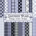 Lavender Plaid Scrapbook Paper Craft Pad: 20 Lavender Pattern Designs, 40 Double-Side Sheets (2 Sheets Per Design) Printed on 8.5"x8.5" Sized Paper. ... Paper Craft, Collage, Gift Wrapping and More!