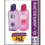 Lavendrose Gül ve Lavanta Kolonyası Seti 2x2 200ML 4 Lü (70 Derece)