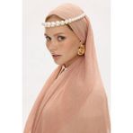 Lavin Scarfs Modal Krinkıl Müslin Pudra Pembe Şal