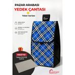 Lavinger Pazar Arabası Yedek Çantası Taban Suntası Hediye ! - Mavi