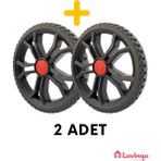 Lavinger Takmatik Pazar Arabası Tekeri Mekanizmalı 2 Adet 17 cm Siyah Plastik Model
