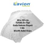 Lavion 20X30 cm Ev Tipi Tırtıklı Gıda Vakum Poşeti-1 kg