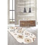 Lavita Home Dijital Baskı Yıkanabili Kaymaz Renkli Oval Salon Halısı Mutfak Halısı Yolluk Ve Paspas