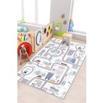Lavita Home Makinede Yıkanabilir Kaymaz Leke Tutmaz Antibakteriyel Yol Desenli Oyun Halısı Çocuk Odası Halısı