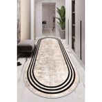 Lavita Home Makinede Yıkanabilir Kaymaz Taban Leke Tutmaz Oval Yolluk Ev Dekorasyonu Için Bej Kesme Yolluk - 80 x 200 cm
