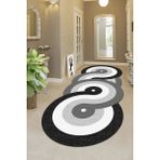 Lavita Home Makinede Yıkanabilir Kaymaz Taban Leke Tutmaz Oval Yolluk Ev Dekorasyonu Için Gri Kesme Yolluk - 100 x 400 cm