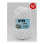 LaVita Yarn LaVita Velur Small Kadife El Örgü İpi %100 Polyester 50gr (1002 OPTİK BEYAZ)