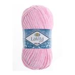LaVita Yarn Velur Kadife El Örgü Ipi %100 Polyester 100gr (4007 BEBE PEMBE)