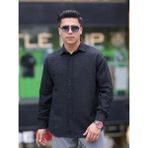 Laviva Fashion Keten It Gömlek - Siyah