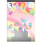 Laviyosa 6 adet, Unicorn Temalı Doğum Günü Pasta Süsü Unicorn Baby Pasta Süsü