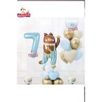 Laviyosa Sevimli Teddy Bear Ayı Folyolu 7 Yaş Mavi Folyolu Doğum Günü Parti Seti Süsü