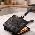 Lavonni Döküm Tost Tavası 24 cm PFOA İçermeyen Ergonomik Tasarım ile Pratik Tost Hazırlama