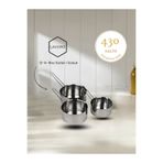 Lavoro Sütlük 3 Boy 12cm-14cm-16cm Paslanmaz Çelik