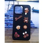 Lavreduar IPhone 15 Plus ile Uyumlu Sevimli Karikatürlü Telefon Kılıfı - Şirin Tasarım SWAETD Yumuşak Silikon, Darbeye Dayanıklı, Eğlenceli Komik Karakterli (peakbear)