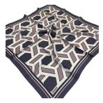 L'awilia Mat Mor Gül Kurusu Geometrik Desen Tivil İpek Eşarp 29027-43
