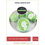 Lawin 4'lü Hediye Sabun Seti - Aloevera Kokulu Banyo Seti - Banyo Topu, Aloevera Özlü Krem ve Sabun