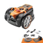 LawnMaster Robot Çim biçme makinesi Kamera navigasyonu, App & şarj istasyonu Otomatik şarj. Sınırlama kablosu yok. LCD kontrol Drop & Mow Çeşitli çim yüzeyleri için C yüzeyleri için