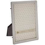 Lawrence Frames Boncukların Hassas Dış Kenarlığına Sahip Metal Resim Çerçevesi, 13,7 x 17,7 cm, Gümüş