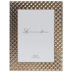 Lawrence Frames Elmas Desenli Cilalı Metal Resim Çerçevesi, 5x7, Altın