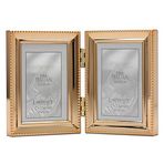 Lawrence Frames Klasik Boncuk Resim Çerçevesi, 2,5x3,5 Çift, Altın, 2 Adet