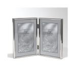 Lawrence Frames Menteşeli çift resim çerçevesi, 10,2 x 15,2 cm, gümüş rengi