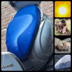 Lawrence Shop Honda Spacy 110 Motosiklet Sele Kılıfı Su Geçirmez Scooter Sele Kılıfı - Mavi