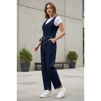 LAYAL MY BEAUTY Kadın Jeans Sıfır Kol Denim Kot Yelekli Tulum Jean Yeni Sezon