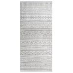 Layan Geometrik Gri Akrilik Dikdörtgen Akrilik Kolay Temizlenen Yumuşak Makine Salon Halı-I-Krm-Lotus-8575-100x150