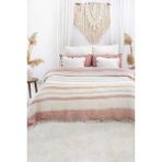 Layan Home 4 Katlı %100 Pamuk Müslin Çift Kişilik Yatak Örtüsü - Su Yolu - Kiremit - 255 x 260 cm