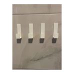 Layer Home 4lü Yapışkanlı Askılık Kapı Arkası Beyaz Bornoz Askılığı Mutfak Banyo Askılığı Havlu Askılık