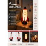 Layera Home Roket Tasarımlı LED Gece Lambası | Çocuk Odası Dekoratif Masa Lambası | Yumuşak Işık, Modern Tasarım