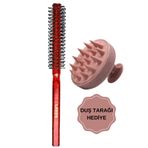 Layes Professional 007 Ince Tarak Erkek Saç Fön Fırçası + Pembe Duş Tarağı