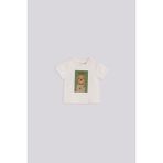 Layette Bg Store Erkek Bebek Ekru Tshirt Kısa Kol Rahat Kesim Polyester - 9 Ay