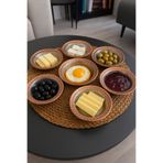 Layla Copper Bakır Kahvaltılık 6 lı Çerezlik Sunumluk 12.5 cm Meze tabağı