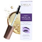 L'AYLLA Kaş ve Kirpik Bakım Yağı Kompleksi 8ml - Hint, Argan ve Jojoba Yağlı Besleyici Kompleks | Alpine Rose & HappyBelle-PE İçerikli Güçlendirici Kaş Kirpik Bakımı - Vegan