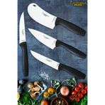 LAZBİSA Eco Serisi Mutfak Bıçak Seti Et Ekmek Sebze Pizza Salata Börek Şef Bıçağı 4 Lü Set HDS-03