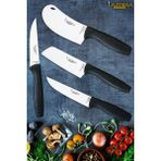 LAZBİSA Eco Serisi Mutfak Bıçak Seti Et Ekmek Sebze Pizza Salata Börek Şef Bıçağı 4 Lü Set HDS-04