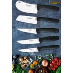 LAZBİSA Eco Serisi Mutfak Bıçak Seti Et Ekmek Sebze Pizza Salata Börek Şef Bıçağı 5 Li Set HDS-05