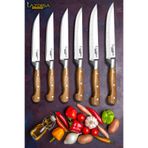 LAZBİSA Hand Craft Mutfak Bıçak Seti Et Ekmek Sebze Salata Börek Bıçağı 6 Lı Set HDS-36