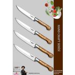 Lazbisa MTF-070 Hand Craft Mutfak Et Ekmek Sebze Meyve Doğrama 4'lü Bıçak Set