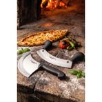 Lazbisa Silver Serisi 2 Li Mutfak Bıçağı Börek Pizza Bıçağı Pide Salata Kıyma Mutfak Bıçak Siyah Sap ( MFT-460 )
